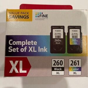 Canon 260XLBlack and 261Color Printer Ink NIB